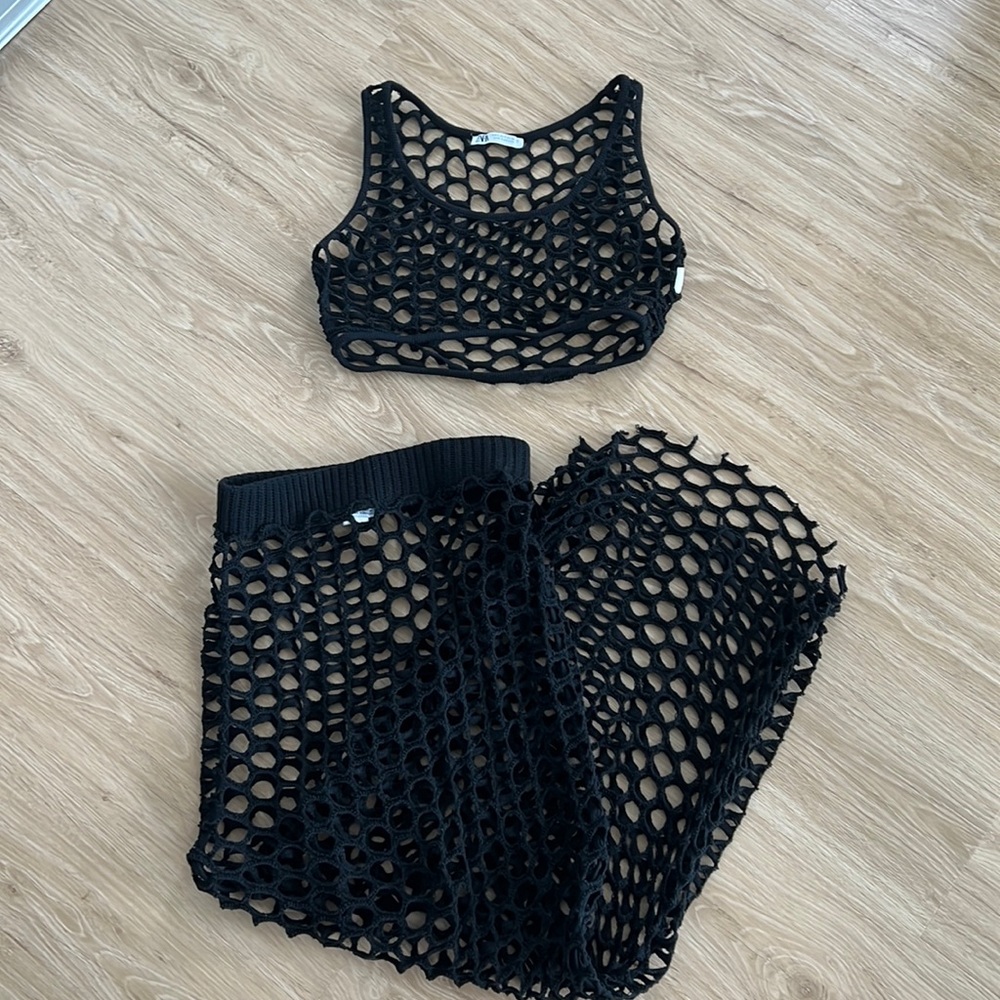 Zara knit coverup set